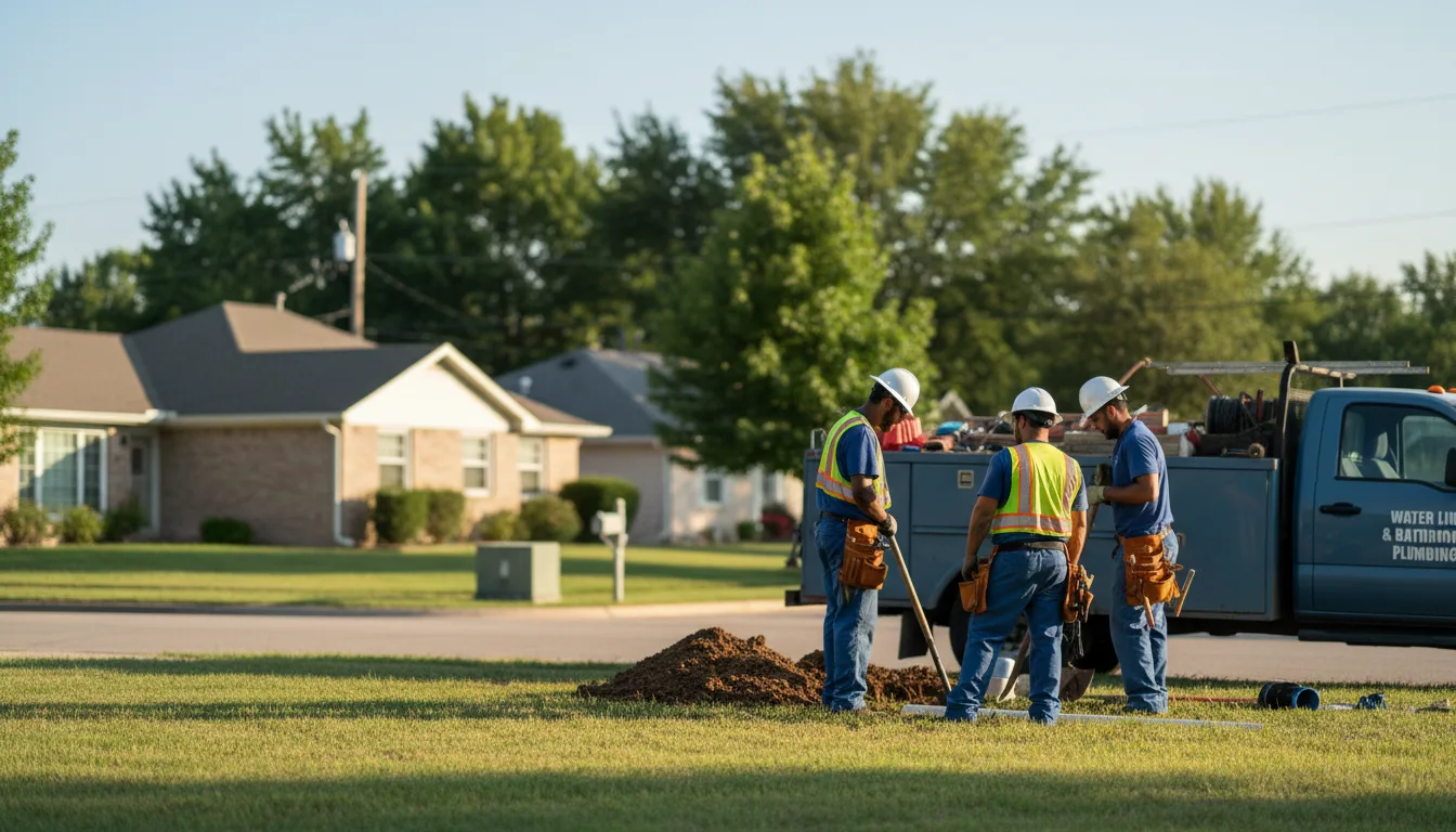 Residential water line and bathroom plumbing service in Lacarne, OH